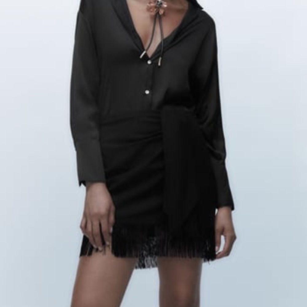 NWT Zara Fringe Skirt - Small